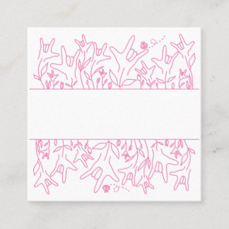 ILY Bloom - Custom Name ASL Design Square Business Card