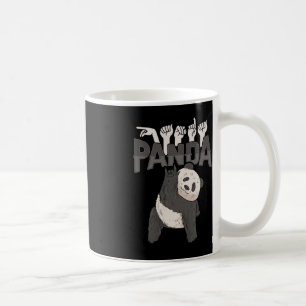 ILY Panda ASL Hand Gesture Deaf Hearing Loss Aware Coffee Mug
