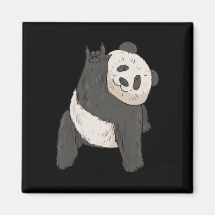 ILY Panda ASL Hand Gesture Deaf Hearing Loss Aware Magnet