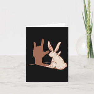 Ily Rabbit Asl Hand Gesture Deaf Hearing Loss Awar Card