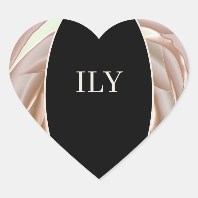 ILY Sticker Cream and Black (Front)