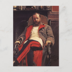 Ilya Repin- Portrait of Composer Cesar Cui Postcard