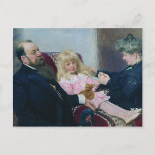 Ilya Repin- The Delarov Family Portrait Postcard