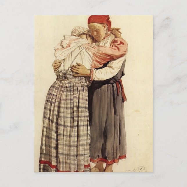 Ilya Repin: Two woman Postcard (Front)
