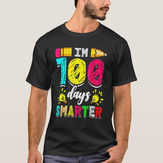 I'm 100 Days Smarter Student 100th School Day Chal T-Shirt (Front)