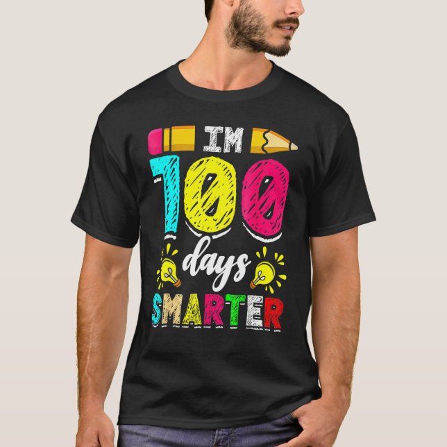 I'm 100 Days Smarter Student 100th School Day Chal T-Shirt (Front)