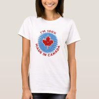 I'm 100% Made in Canada Slogan for Proud Canadians