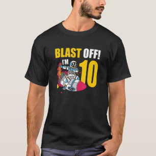 I'm 10 Astronaut  Planet Spaceship Happy Birthday T-Shirt