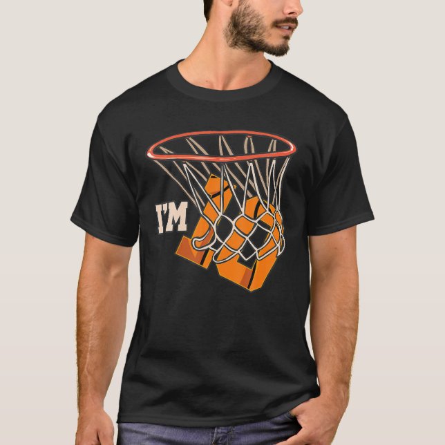 I'm 10 Basketball Theme Birthday Party Celebration T-Shirt (Front)