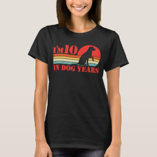 I'm 10 In Dog Years 70th Birthday Vintage  70 Year T-Shirt