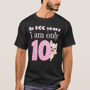 I'm 10 In Dog Years Cute funny 70 Years Old 70th B T-Shirt