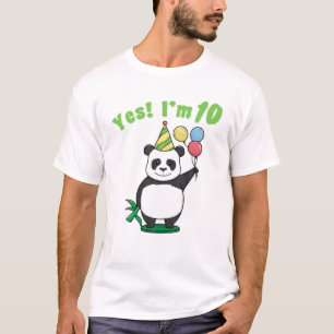 I'm 10 Ten 10Th Birthday Party Cake Panda Bear Zoo T-Shirt