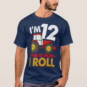 I'm 12 This Is How I Roll Truck Birthday Funny Wom T-Shirt