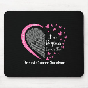 I'm 13 Years Cancer Free Breast Cancer Survivor Fa Mouse Pad