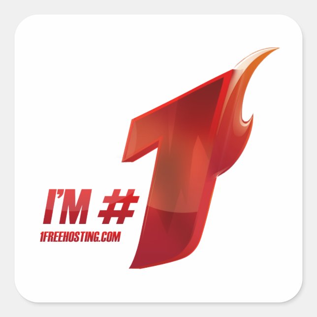 I'm #1 square sticker (Front)