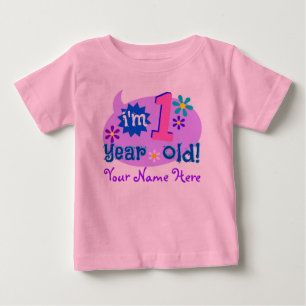 I'm 1 Years Old! (Personalize with Child's Name) Baby T-Shirt