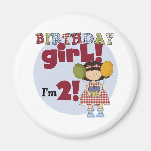 I'm 2  Birthday Girl T-shirts and Gifts Magnet