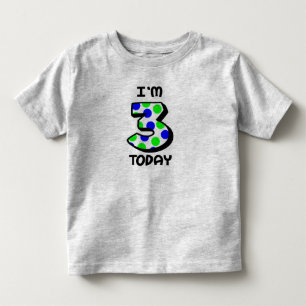 I'm 3 Today Boys Birthday Shirt