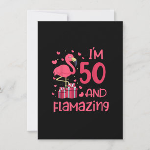 I'm 50 And Flamazing - Amazing 50th Birthday - Fla Invitation