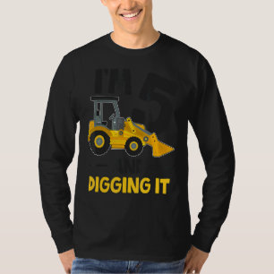 I'm 5 And Digging It 5 Years Old 5th Birthday Trac T-Shirt