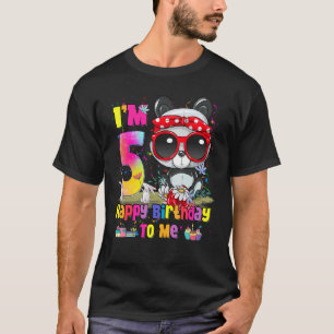 I'm 5 Years Old 5th Birthday Girls Teens Panda T-Shirt