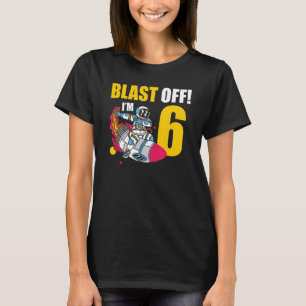 I'm 6 Astronaut   Planet Spaceship Happy Birthday T-Shirt