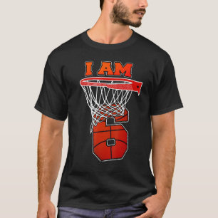I'm 6 Basketball Theme Birthday Party Celebration  T-Shirt