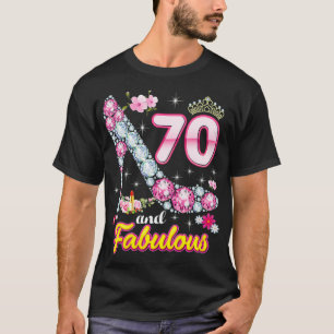 I'm 70 Years Old And Fabulous 70th Birthday Diamon T-Shirt
