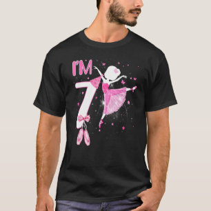 I'm 7th Birthday Ballerina Girl Ballet Dancer Bday T-Shirt