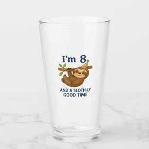 I'm 8 and a Sloth-ly Good Time Classic T-Shirt Glass