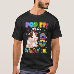 I'm 8 Years Old 8Th Birthday Guinea Pig Girls Pop T-Shirt