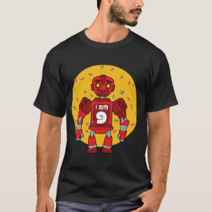 Im 9 Birthday Themed Robot T-Shirt