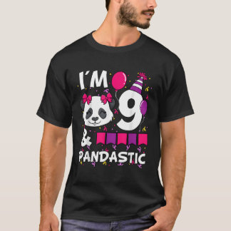 I'M 9 Pandastic Py 9Th Bday Celebration T-Shirt