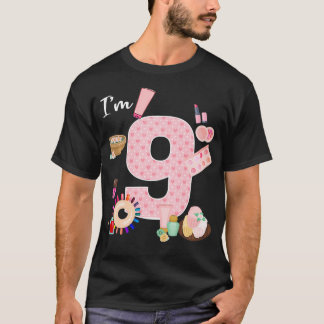 Im 9th Birthday Spa Nail Polish Makeup 9 Year Old  T-Shirt