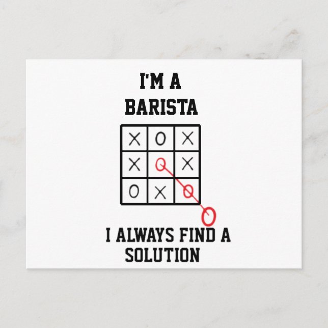 Im A Barista Je Trouve Toujours Une Solution Carte (Devant)