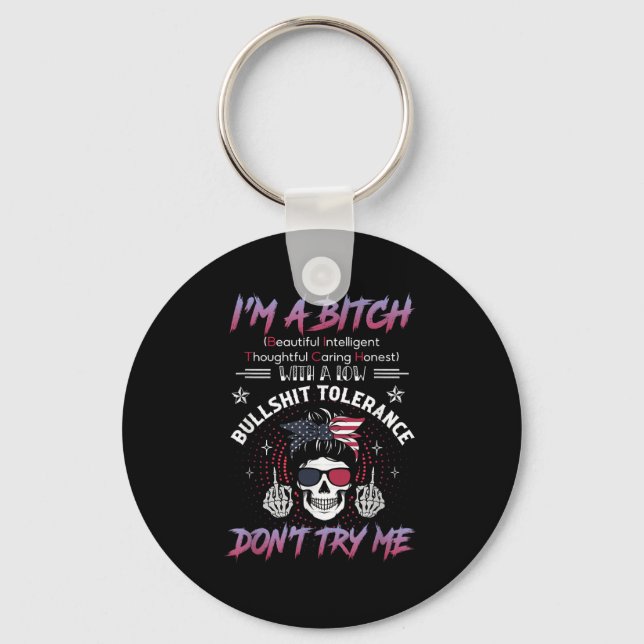 I'm A Beautiful Intelligent Thoughtful Caring Hone Keychain (Front)