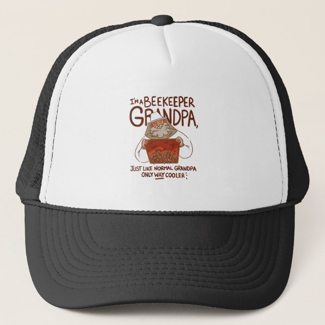 I'M A BEEKEEPER GRANDPA JUST LIKE NORMAL GRANDPA TRUCKER HAT (Front)