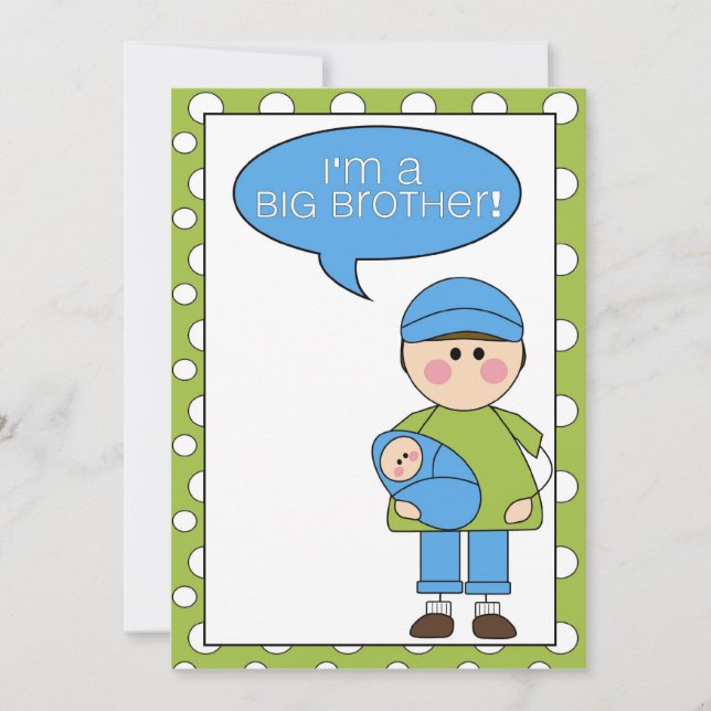 i'm a big brother (baby boy) announcement (Front)