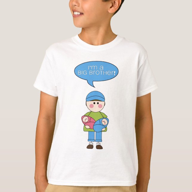 i'm a big brother (twin siter and brother) tshirt (Front)