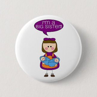i'm a big sister (twin boys) button