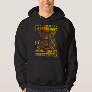 I'm A Biker Grandpa Fathers Day Biker Motorcycle Hoodie