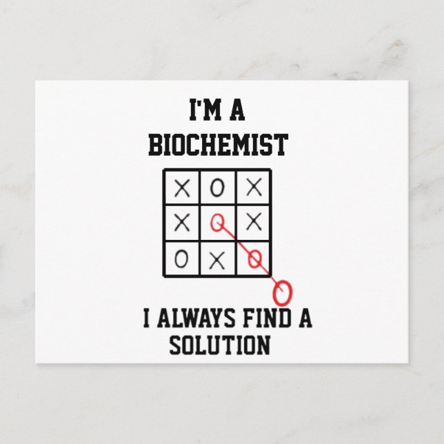 Im A Biochemist I Always Find A Solution  Postcard (Front)