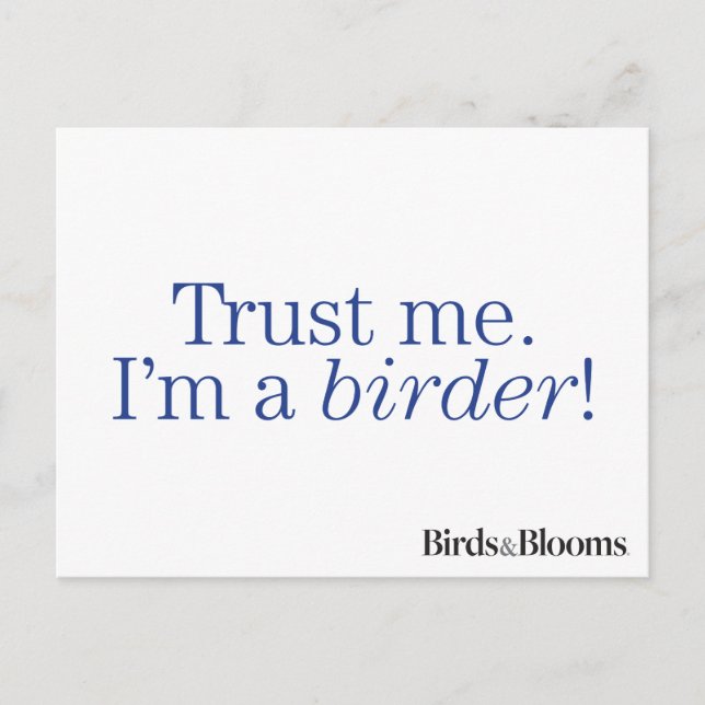 I'm a Birder Postcard (Front)
