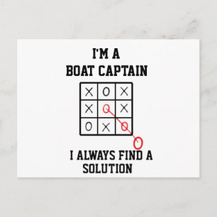 Im A Boat Captain I Always Find A Solution Postcard
