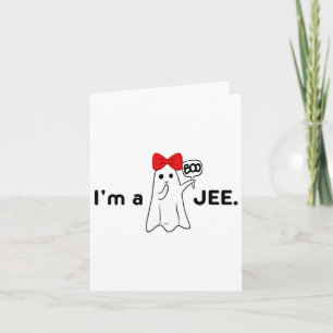 I'm A Boo Jee Funny Cute Red Bow Girl Lady Spooky  Card