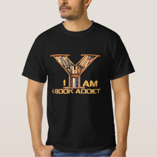 I'm a book addict-Book Lover Design T-Shirt