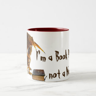 I'm a Book DRAGON, Not a worm Two-Tone Coffee Mug
