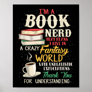 I'm a Book Nerd - Book Lover - Literature Poster