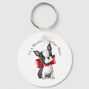 *I'm a Boston Terrier Mom* Adorable Dog Keychain
