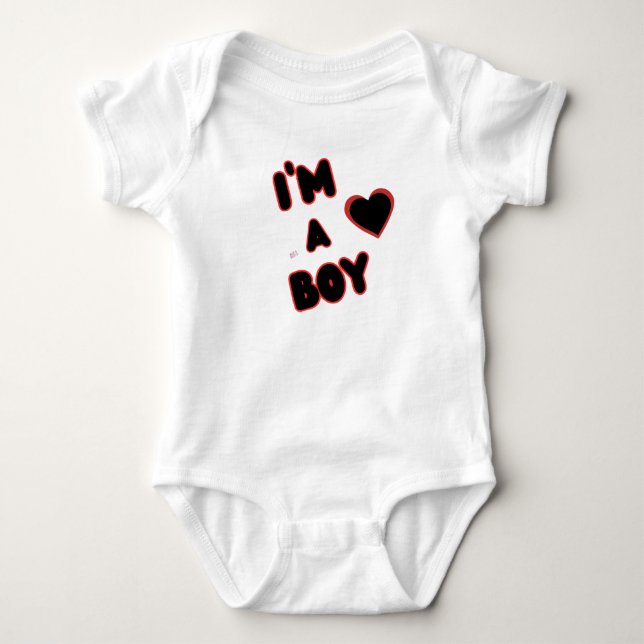 I'm a Boy Baby Bodysuit – Cute & Comfy (Front)
